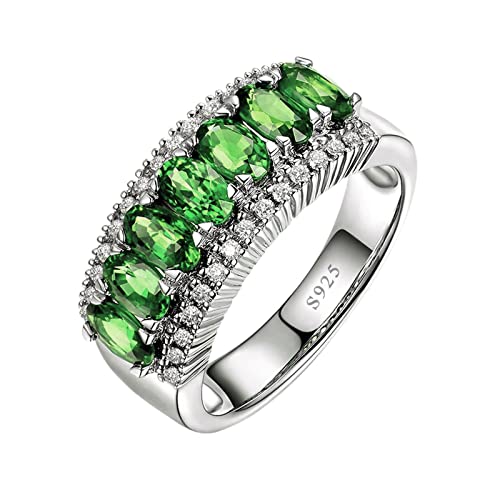 Tolldek Sterling S925 Silber Eheringe, Oval Zirkonia Grün Verlobungsring Sterlingsilber 925, Hochzeitsring Echt Silber Ringe Damen 925 Echt Schmuck, Gr. 52 Tolldek Sterling S925 Silber Eheringe, Oval Zirkonia Grün Verlobungsring Sterlingsilber 925, Hochzeitsring Echt Silber Ringe Damen 925 Echt Schmuck, Gr. 52 von Tolldek