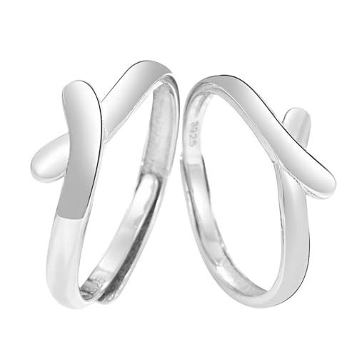 Tolldek Sterling S925 Silber Hochzeitsband Herren, Klassiker Pärchen Ringe, Sterlingsilber 925 Antragsring von Tolldek