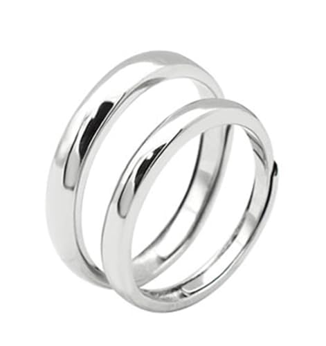 Tolldek Sterling Silber 925er Hochzeitsband Herren, Klassiker Freundschaftsringe, Sterling S925 Silber Verlobungsring von Tolldek