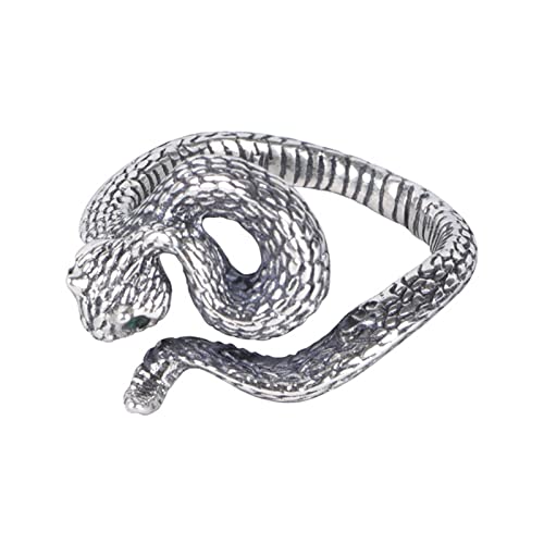 Tolldek Sterling Silber 925er Trauringe Herren, Schlange Bandringe, Antragsring Punk Rock Sterling S925 Silber Anpassbar von Tolldek