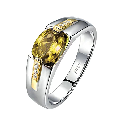 Tolldek Sterling Silber S925 Freundschaftsringe, Oval Zirkonia Gelb Pärchen Ringe Sterlingsilber 925er, Partnerringe Trauringe 925 Silber Echt Schmuck, Gr. 62 Tolldek Sterling Silber S925 Freundschaftsringe, Oval Zirkonia Gelb Pärchen Ringe Sterlingsilber 925er, Partnerringe Trauringe 925 Silber Echt Schmuck, Gr. 62 von Tolldek