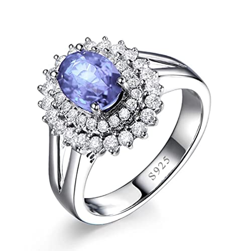 Tolldek Sterlingsilber S925 Trauringe, Sterling Silber 925 Pärchen Ringe mit Oval Zirkonia Lila, Hochzeit Ring Damen Verlobungsring Echtschmuck, Gr. 53 Tolldek Sterlingsilber S925 Trauringe, Sterling Silber 925 Pärchen Ringe mit Oval Zirkonia Lila, Hochzeit Ring Damen Verlobungsring Echtschmuck, Gr. 53 von Tolldek