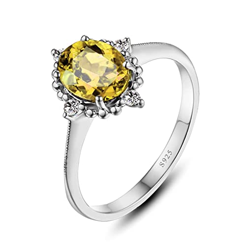 Tolldek Sterlingsilber S925 Verlobungsring, Oval Zirkonia Gelb Eheringe Sterling Silber 925, Hochzeitsring Ringe Echt Silber 925 Echt Schmuck, Gr. 48 Tolldek Sterlingsilber S925 Verlobungsring, Oval Zirkonia Gelb Eheringe Sterling Silber 925, Hochzeitsring Ringe Echt Silber 925 Echt Schmuck, Gr. 48 von Tolldek