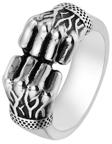 Tolldek Trauringe Edelstahl Herren 11MM, Fitness-Boxen Eheringe, Freundschaftsringe Punk Rock, Silber, Gr.57 (18.1) von Tolldek