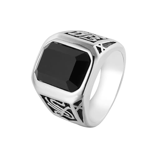 Tolldek Trauringe Edelstahl Herren 17MM, Poliert Hochzeitsband Zirkonia, Hochzeitsring Punk Rock, Silber, Gr.60 (19.1) von Tolldek