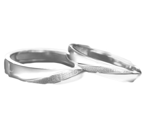 Tolldek Trauringe Sterling 925 Silber Paare, Matt Design Klassiker Freundschaftsringe, Eheringe Sterlingsilber S925 von Tolldek