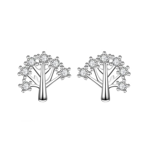 Tolldek Weißgold 9 Karat Au375 Frauen Ohrringe, Moissanit Baum Ohrstecker, 9K Gold Ohrringe Frauen Echte Goldschmuck Tolldek Weißgold 9 Karat Au375 Frauen Ohrringe, Moissanit Baum Ohrstecker, 9K Gold Ohrringe Frauen Echte Goldschmuck von Tolldek