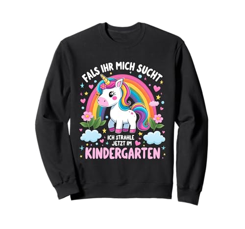 Süßes Kindergarten Einhorn Mädchen Tochter Erster Tag KiGa Sweatshirt von Tolle Einschulungsshirts Für Jungen Und Mädchen