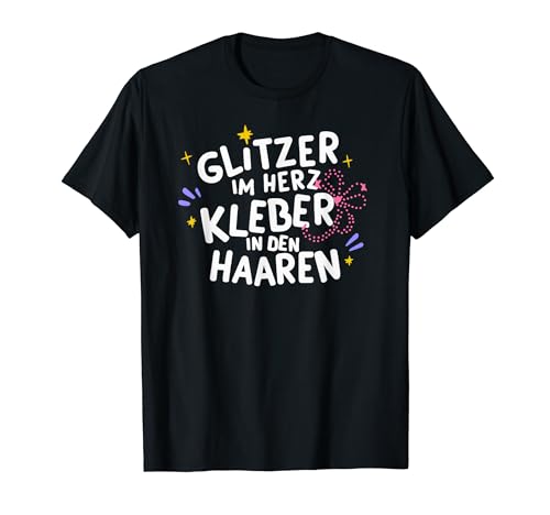 Glitzer Herz - Abschied Erzieherin Kreativ Kinder Kita T-Shirt von Tolle Erzieherin & Kita Abschied Geschenke Co.