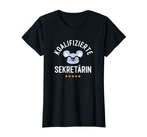 Damen Koalifizierte Sekretärin Geschenk Lustig Mitarbeiterin T-Shirt von Tolle Geschenkidee für Sekretärin Spruch