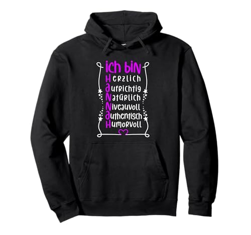 Für die beste Schwester oder beste Mama - Ich bin Hannah Pullover Hoodie von Toller Mensch mit Name und Eigenschaften