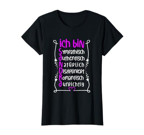 Für die beste Schwester oder beste Mama - Ich bin Sandra T-Shirt von Toller Mensch mit Name und Eigenschaften