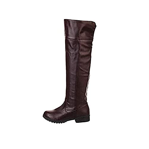 Attack on Titan Hohe Stiefel Shingeki No Kyojin Cosplay Eren Jäger Stiefel Long Boots Shoes (39, Braun) von Tollstore