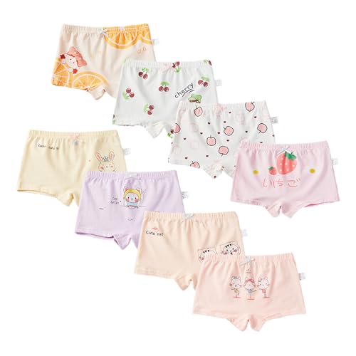 Tolmaiertu Mädchen Unterhosen Baumwollene Boxershorts Mädchen Pantys Unterwäsche 8er Pack，2–12 Jahre von Tolmaiertu