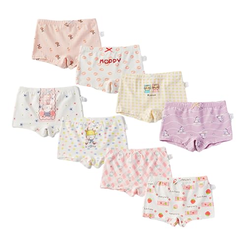 Tolmaiertu Mädchen Unterhosen Baumwollene Boxershorts Mädchen Pantys Unterwäsche 8er Pack，2–12 Jahre von Tolmaiertu