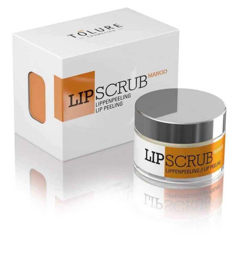 Tolure Cosmetics Lippenpeeling Lipscrub® Mango, 1-tlg., Feuchtigkeitsspendendes Lippen-Zuckerpeeling mit nährender Wirkung von Tolure Cosmetics