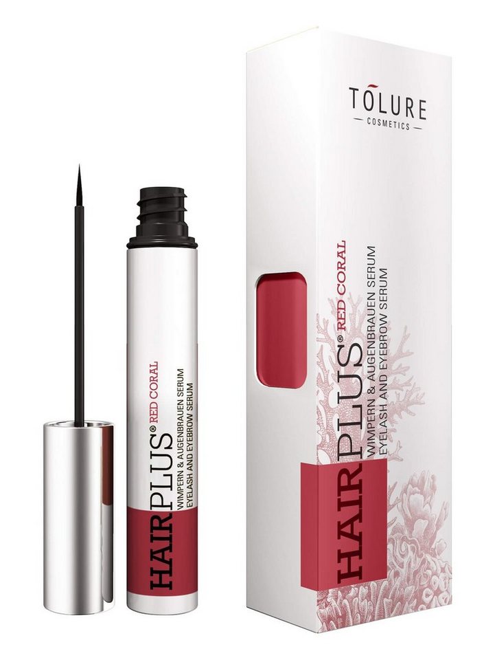 Tolure Cosmetics Wimpernserum HAIRPLUS® RED CORAL, 1-tlg., wachstumsförderndes Lashes & Eyebrow Serum von Tolure Cosmetics