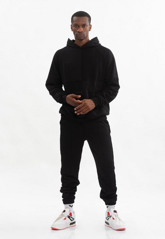 Tom Barron Sportanzug Colorblock Sporty Hoodie Set, mit Label-Applikationen von Tom Barron