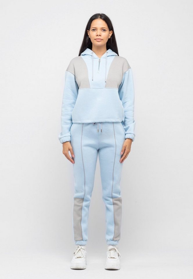 Tom Barron Trainingsanzug Casual Oversize Tracksuit Half Zipper In Front, mit modernem Design von Tom Barron