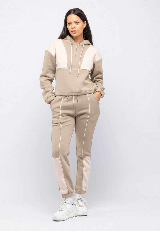 Tom Barron Trainingsanzug Casual Oversize Tracksuit Half Zipper In Front, mit modernem Design von Tom Barron