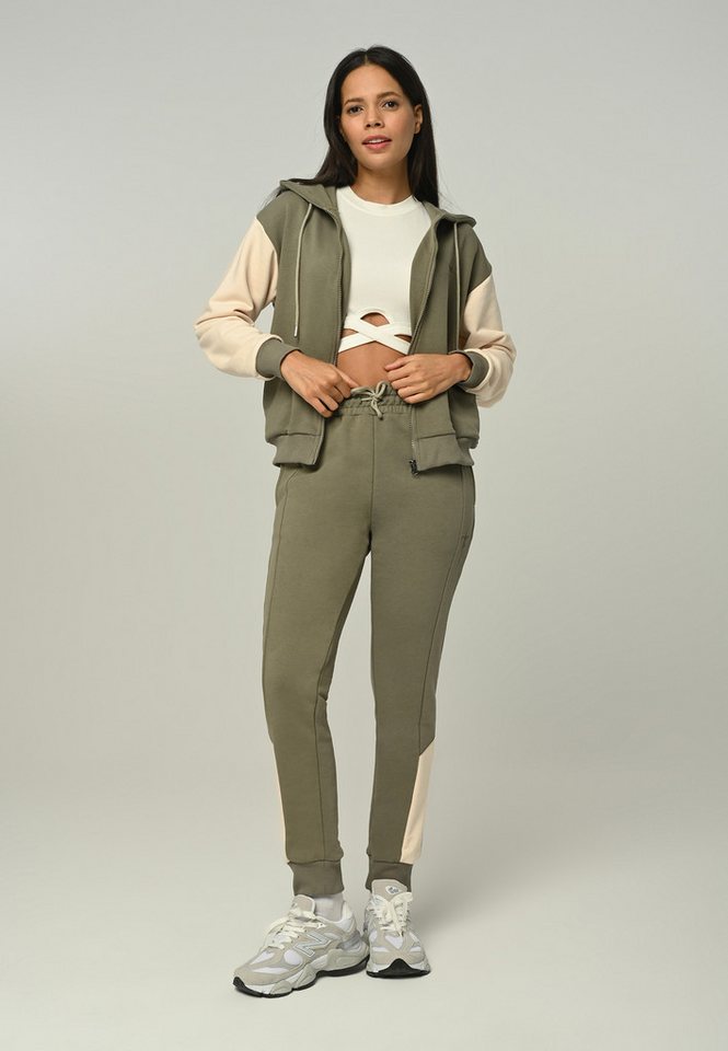 Tom Barron Trainingsanzug Damen Trainingsanzug mit Reißverschluss und Stickerei, mit modernem Design von Tom Barron