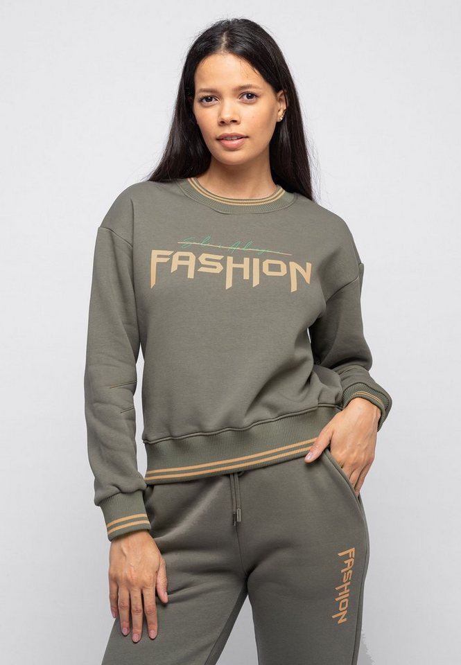 Tom Barron Trainingsanzug Tom Barron Women Casual Regular Size Tracksuit With Fashion Print, mit modernem Design von Tom Barron