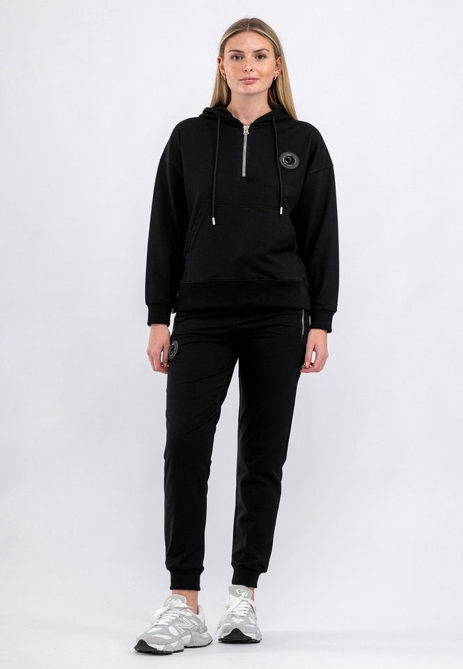 Tom Barron Trainingsanzug Tracksuit With Half Zip Cangoroo Pocket Badge On Chest von Tom Barron