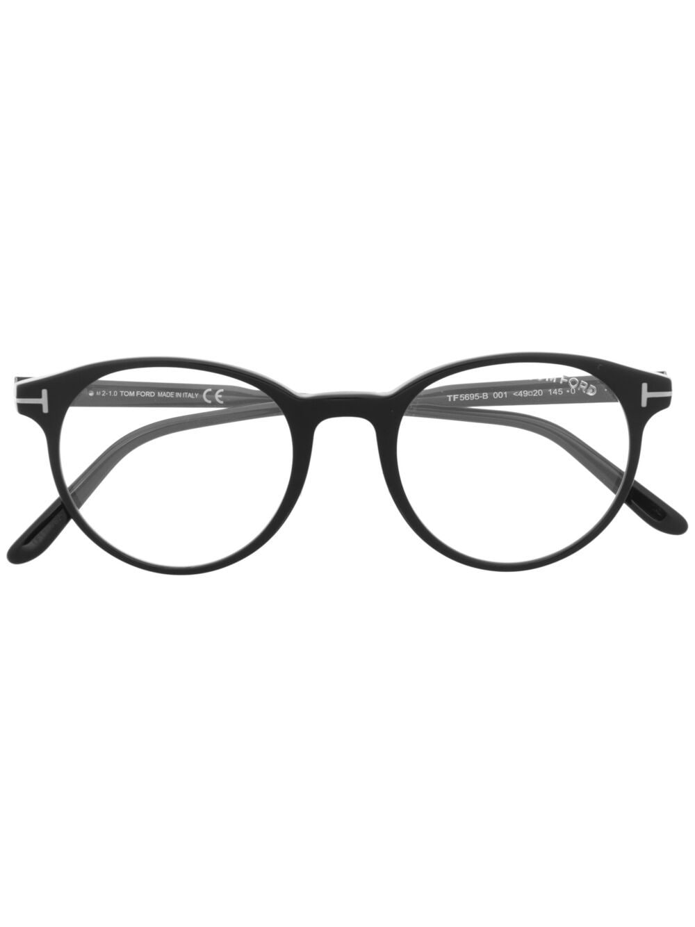 TOM FORD Eyewear FT5695B Brille mit rundem Gestell - Schwarz von TOM FORD Eyewear