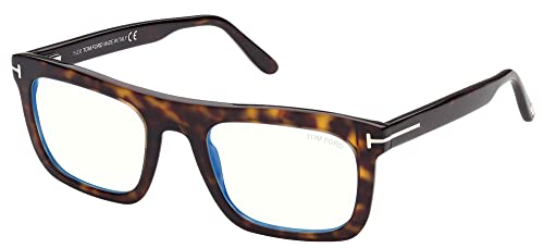 Brillen Tom Ford FT 5757-B BLUE BLOCK Dark Havana/Blue Filter 52/22/145 Unisex von Tom Ford