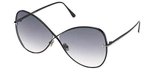 Tom Ford Sonnenbrillen NICKIE FT 0842 Shiny Black/Dark Grey Shaded 66/9/135 Damen von Tom Ford