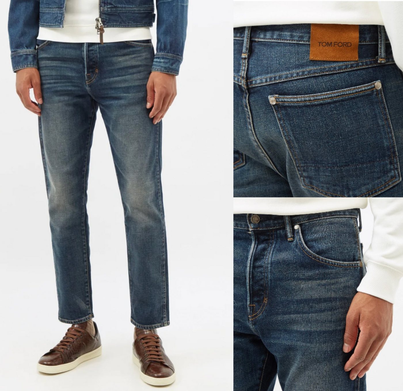 Tom Ford 5-Pocket-Jeans TOM FORD SELVEDGE DENIM TAPERED FIT PANTS JEANS HOSE TROUSERS MADE IN von Tom Ford