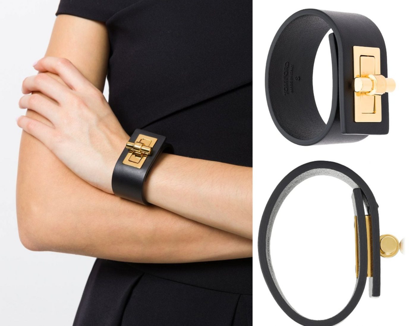 Tom Ford Bettelarmband TOM FORD Turnlock Buckle Natalia Cuff Bracelet Armband Armreif JW0761 von Tom Ford