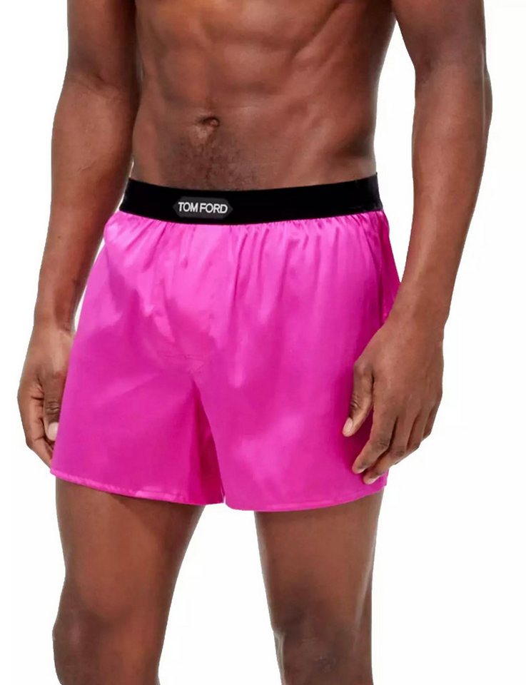 Tom Ford Boxershorts Seidenmischung Underwear Hose Made In Italy - Seidensatin, schwarzer Samt von Tom Ford
