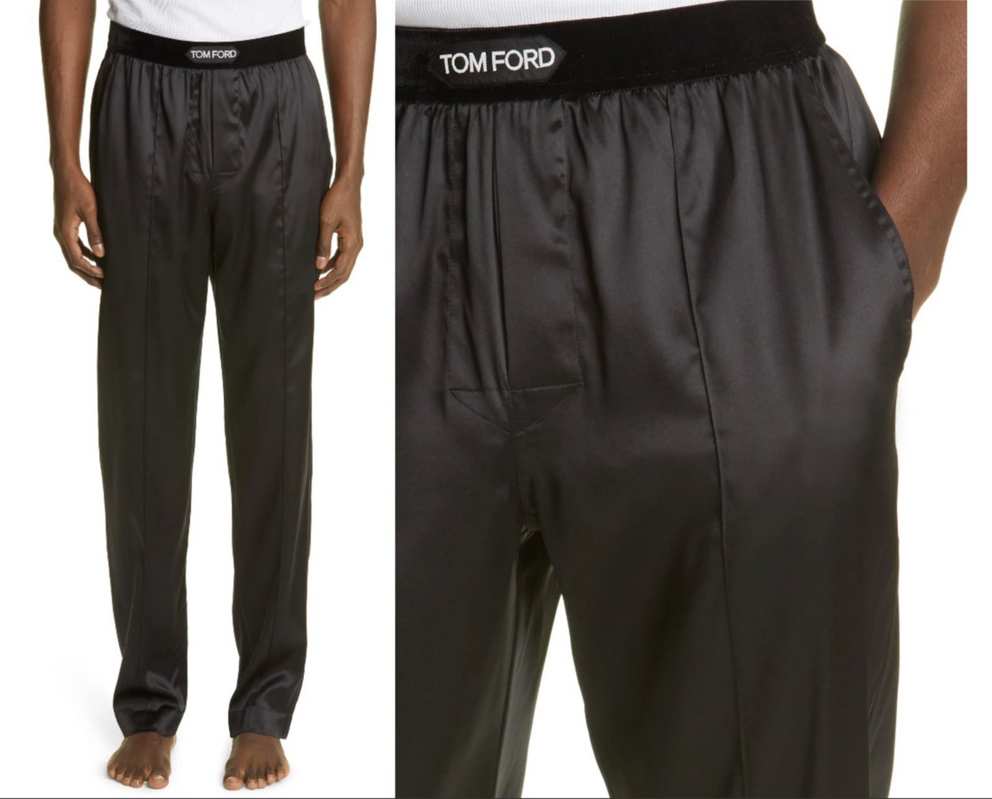 Tom Ford Boxershorts TOM FORD Velvet Silk Satin Pyjama Pants Hose Travel Lounge Travel Trou von Tom Ford