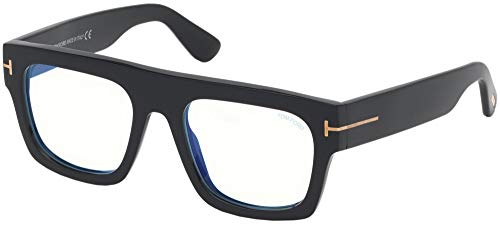Tom Ford FAUSTO FT 5634-B BLUE BLOCK Unisex Brille BLACK 53/20/145, Black