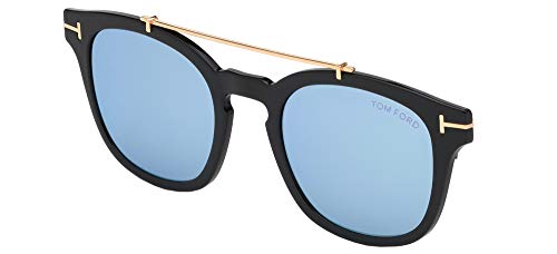 Tom Ford FT 5532-B BLUE BLOCK Shiny Black/Light Blue Clip-On Only 49/21/0 Unisex Brillen von Tom Ford