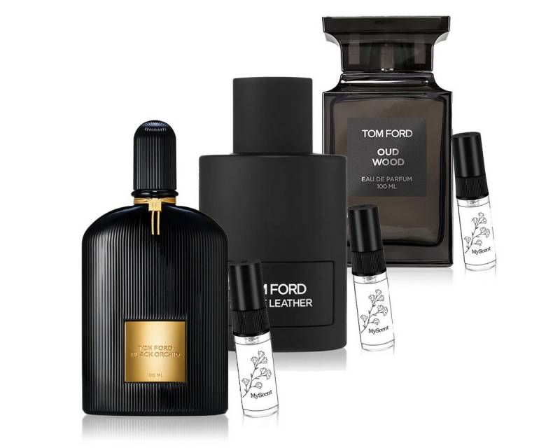 Tom Ford Eau de Parfum Discovery Set Ombre Leather Lost Cherry Tabacco Vanille 3x 2 ML Set, 3-tlg., perfekt zum ausprobieren von Tom Ford