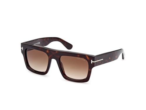 Tom Ford Sonnenbrillen FAUSTO FT 0711 DARK HAVANA/LIGHT BROWN SHADED 53/20/145 Unisex von Tom Ford