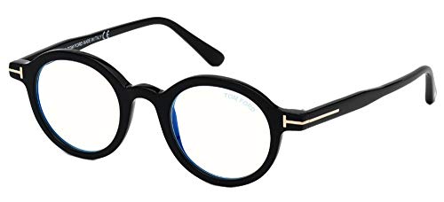 Tom Ford Brillen FT 5664-B BLUE BLOCK Shiny Black/Blue Filter 45/22/145 Damen von Tom Ford