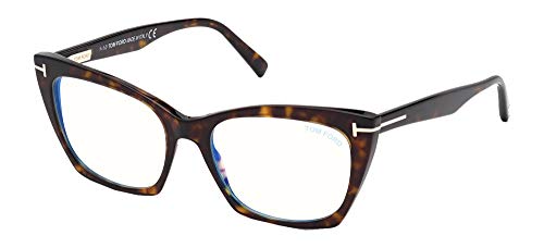 Tom Ford FT 5709-B BLUE BLOCK Dark Havana 54/17/140 Damen Brillen von Tom Ford