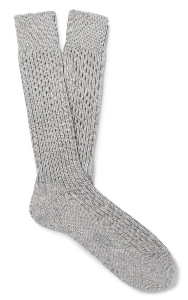 Tom Ford Freizeitsocken Tom Ford Iconic Cult Business Freizeit Socken Socks Ribbed Grey Cotton von Tom Ford