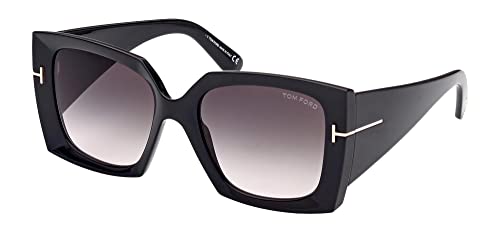 Tom Ford JACQUETTA FT 0921 Shiny Black/Grey Shaded 54/18/140 Damen Sonnenbrillen von Tom Ford