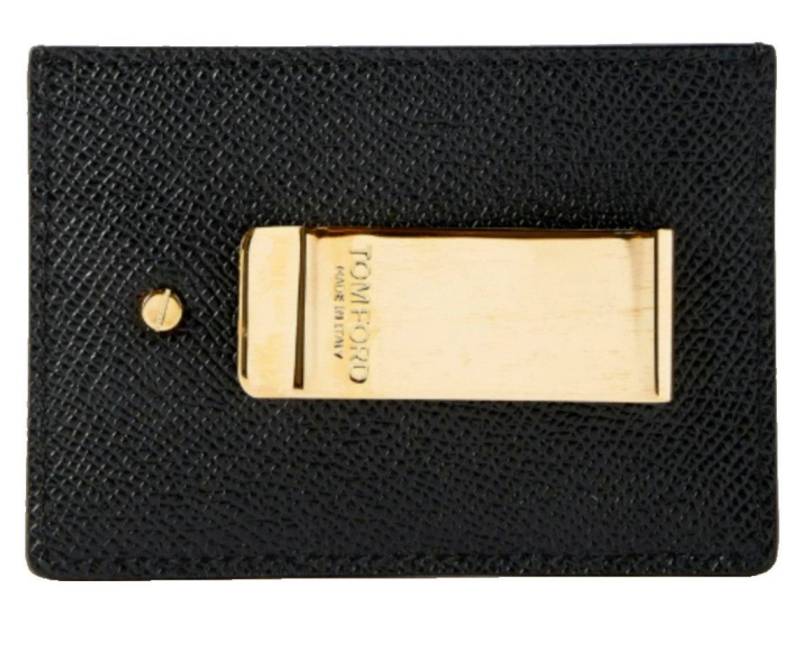 Tom Ford Kartenetui Portemonnaie Kartenetui Card Holder Geldbörse Wallet mit Clip Dust Bag, mit goldenem Clip auf der Rückseite von Tom Ford