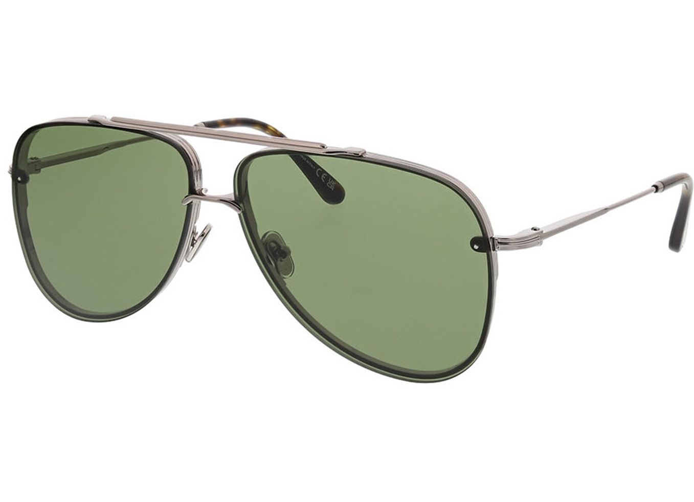 Tom Ford Leon FT1071 14N 62-12 Sonnenbrille ohne Sehstärke, Herren, Vollrand, Pilot von Tom Ford