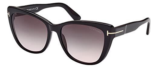 Tom Ford NORA FT 0937 Shiny Black/Grey Shaded 57/17/140 Damen Sonnenbrillen von Tom Ford