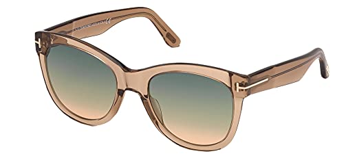 Tom Ford WALLACE FT 0870 Shiny Light Brown/Green Shaded 54/20/140 Damen Sonnenbrillen von Tom Ford