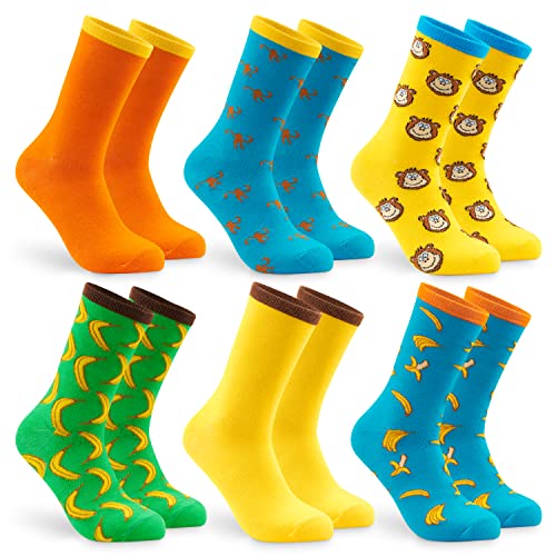 CityComfort Bunte Socken Herren Lustige Motiv Crew Socken für Männer Modische Socken Coole Witzige Verrückt Fun Strümpfe 6 Stück Paar von CityComfort