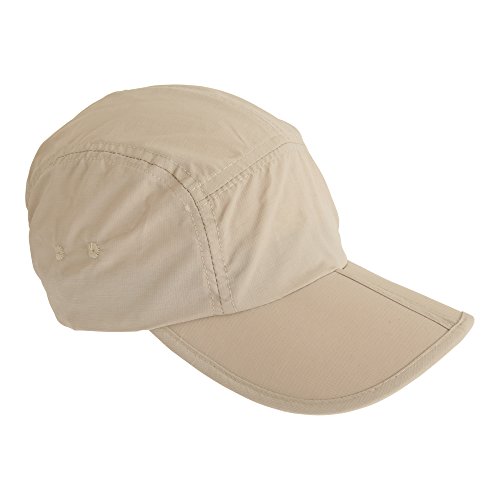 Tom Franks Leicht Kappe mit Zusammenfaltbar Visier - Beige, Einheitsgröße, One Size von Tom Franks