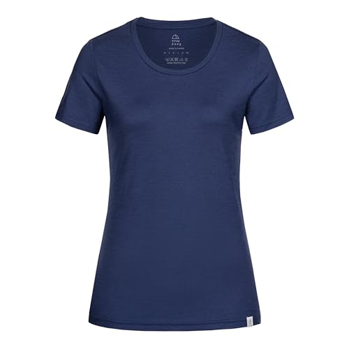 TOM FYFE Premium Merino T-Shirt Slim Fit Damen Marine/L | Made in Europe von TOM FYFE