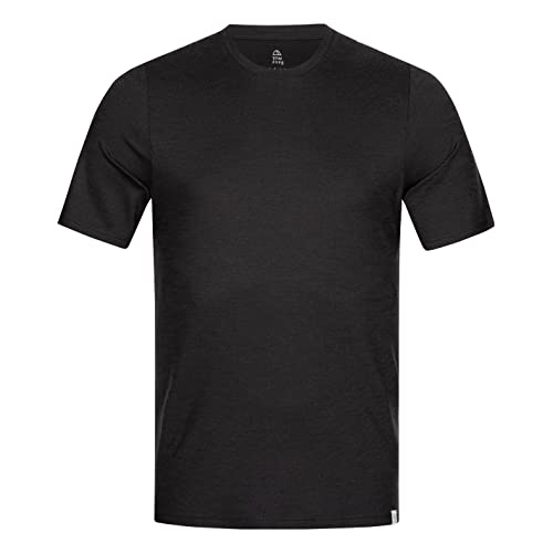 Tom Fyfe Merino T-Shirt Herren Schwarz S | 100% Merinowolle | Made in Europe von Tom Fyfe
